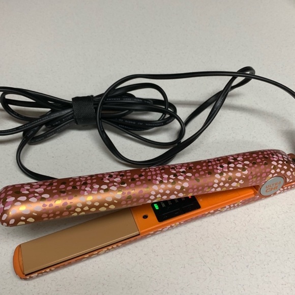 1” ULTRA CHI ORANGE FLAT /STYLING HOT IRON EUC WNB - Picture 11 of 16
